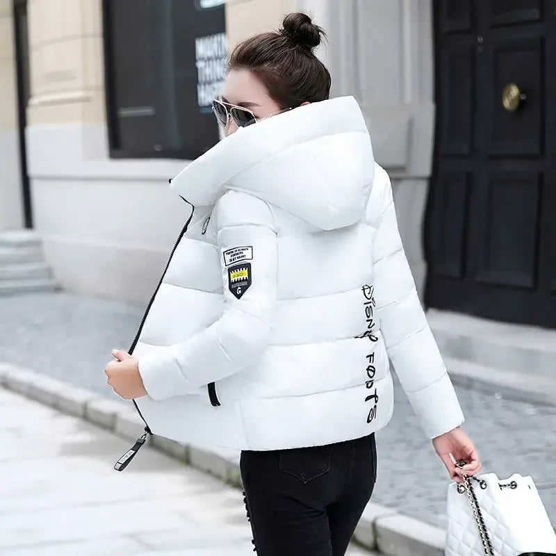 Women’s Korean Style Short Padded Jacket – Hooded Winter Coat