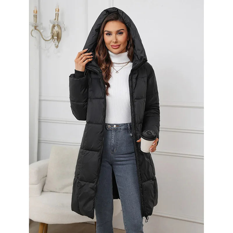 Women’s Long Winter Parka – Warm Thick Cotton Coat