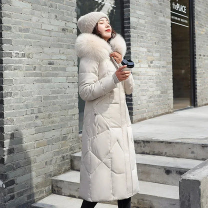 Women’s Oversized Hooded Winter Parka – Warm Cotton Coat