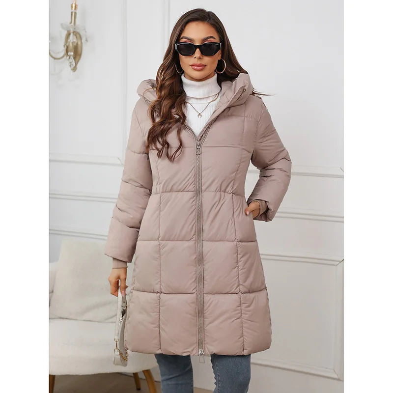 Women’s Long Winter Parka – Warm Thick Cotton Coat