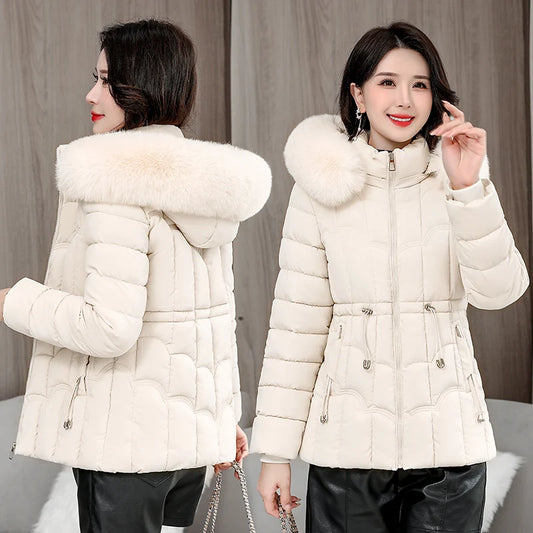 Women’s Short Hooded Down Jacket – Warm Winter Parka