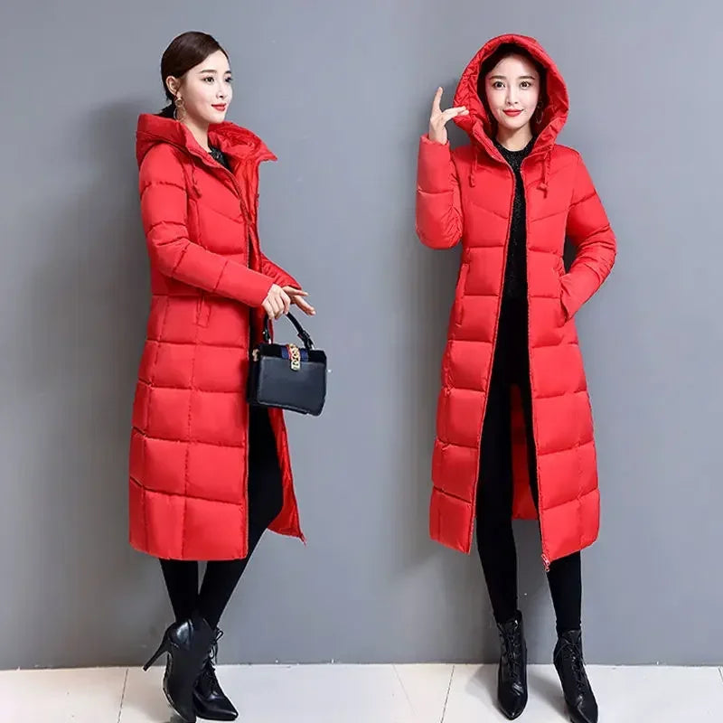 Women’s Lightweight Long Down Jacket – Warm Winter Parka