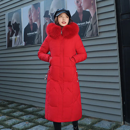 Women’s Oversized Hooded Winter Parka – Warm Cotton Coat
