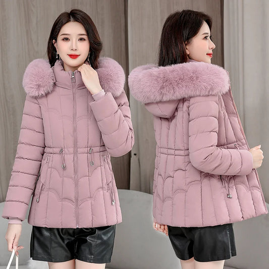 Women’s Short Hooded Down Jacket – Warm Winter Parka