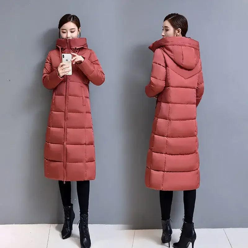 Women’s Lightweight Long Down Jacket – Warm Winter Parka